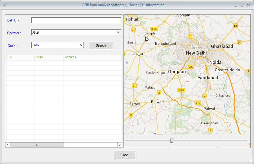 CDR Data Analysis Search Cell Tower