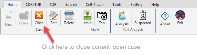 Closed Open Case with CDR Data Analysis Software