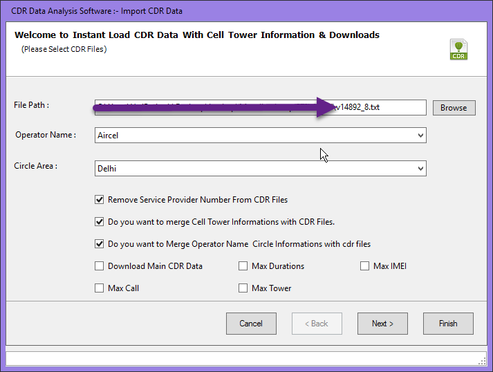 Instant CDR Data Analysis