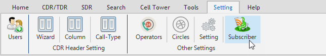 CDR Data Analysis Software Settings